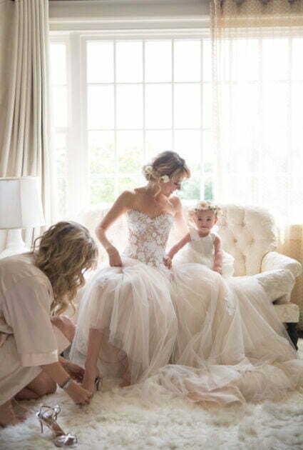 Mira bride wearing Fiona gown