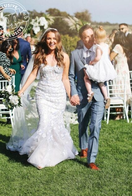 Camilla Luddington wearing Riley gown