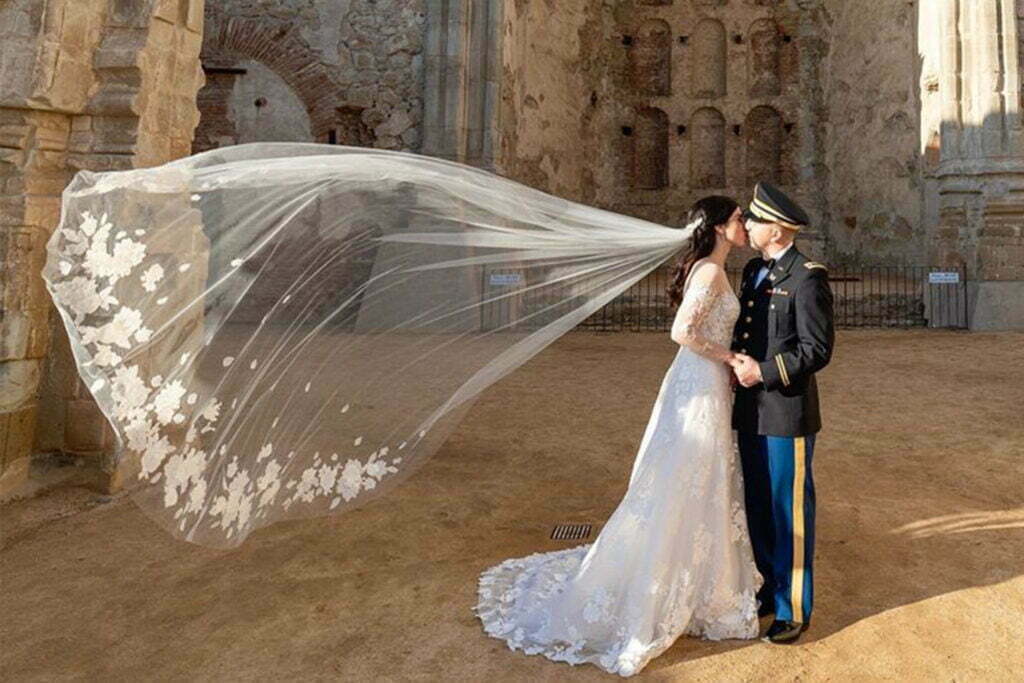 MIRA Bridal Veil Chapel Length Veil Drop Veil Wedding 