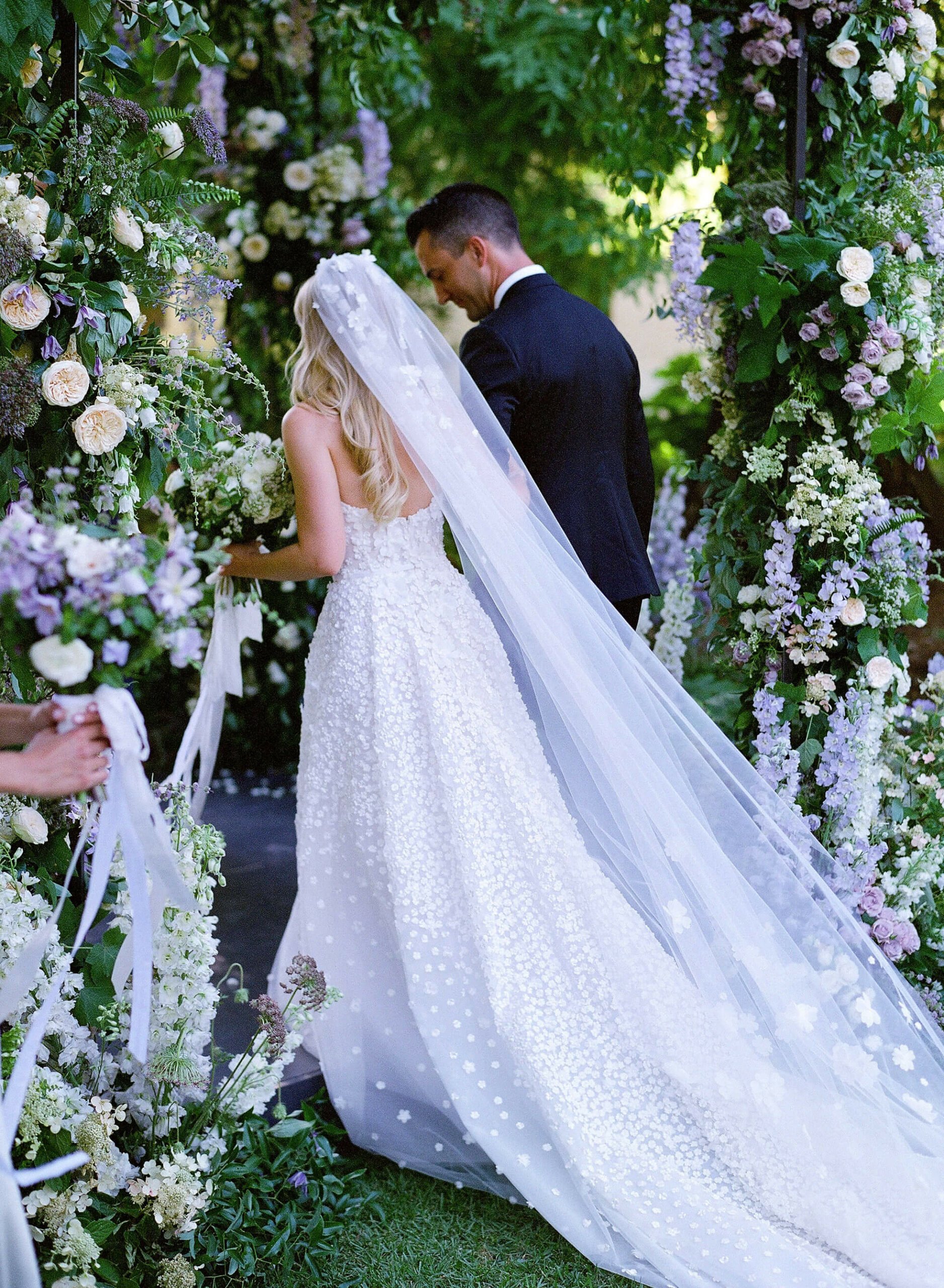 Kirsten wearing Gigi gown & veil