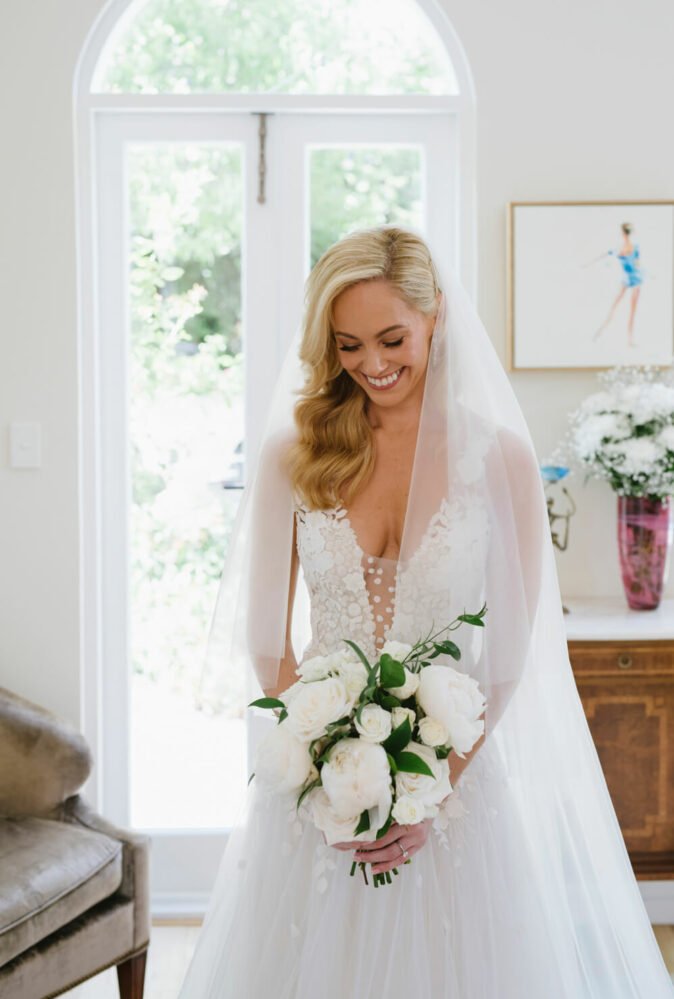 Madeleine wearing Sophia gown