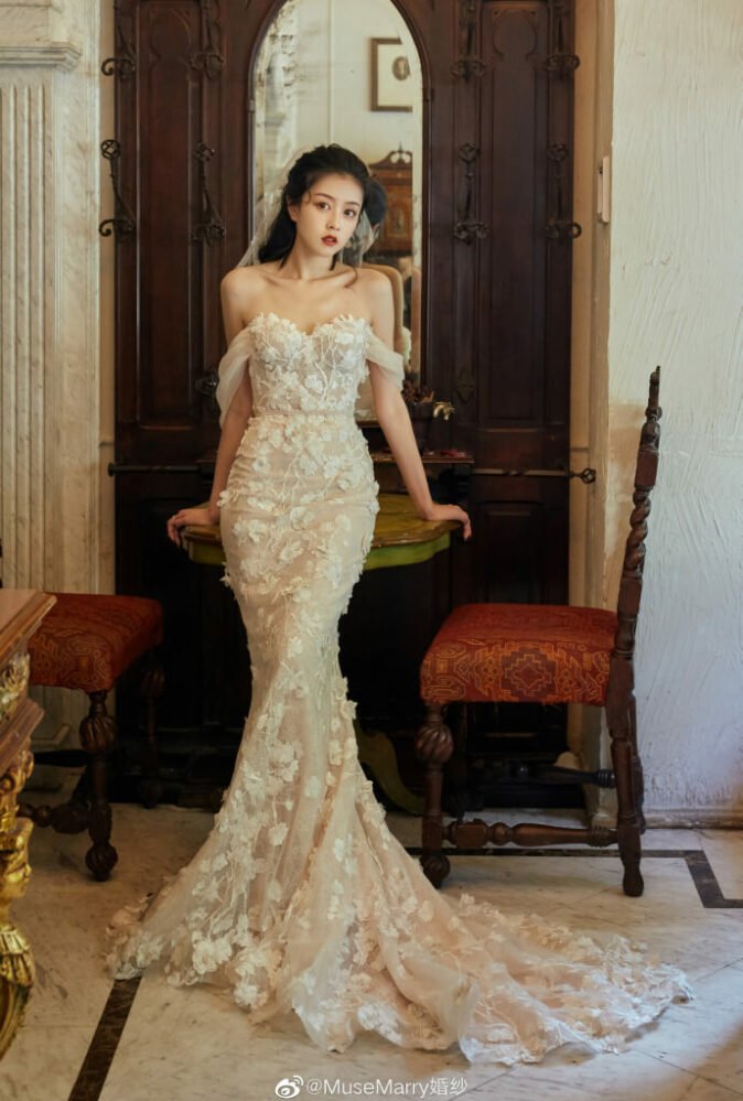 Mira bride wearing Lulu gown