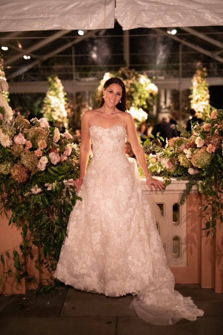 Mira bride wearing Anessa gown