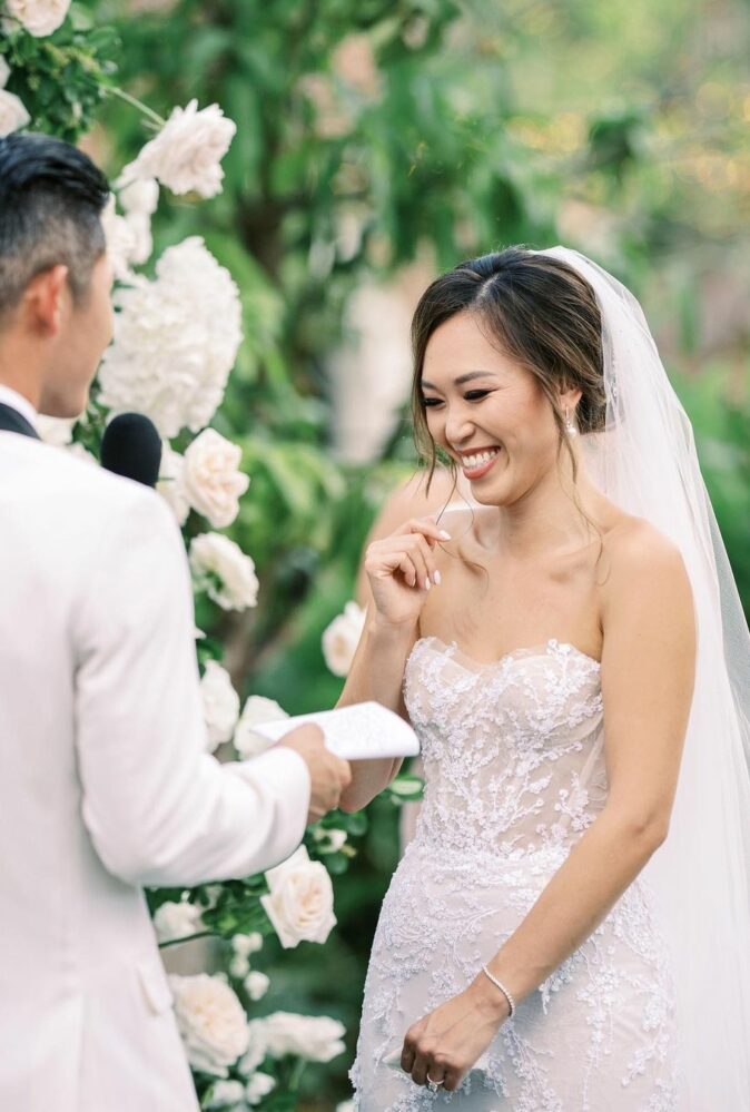Nancy wearing Jess gown