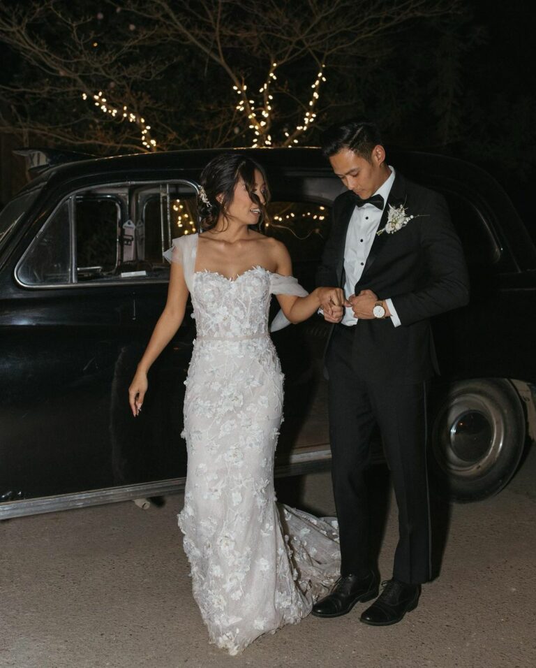 Jessica wearing Lulu gown