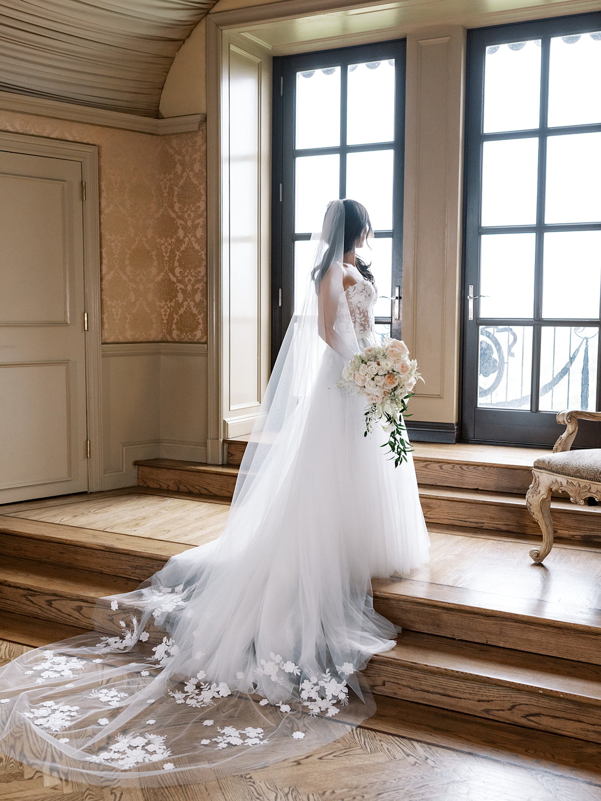 Kathryn christoforatos wearing New Fiona Gown and Matching veil