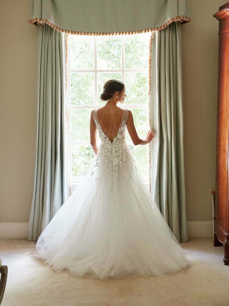 Christina Papa wearing Elli gown