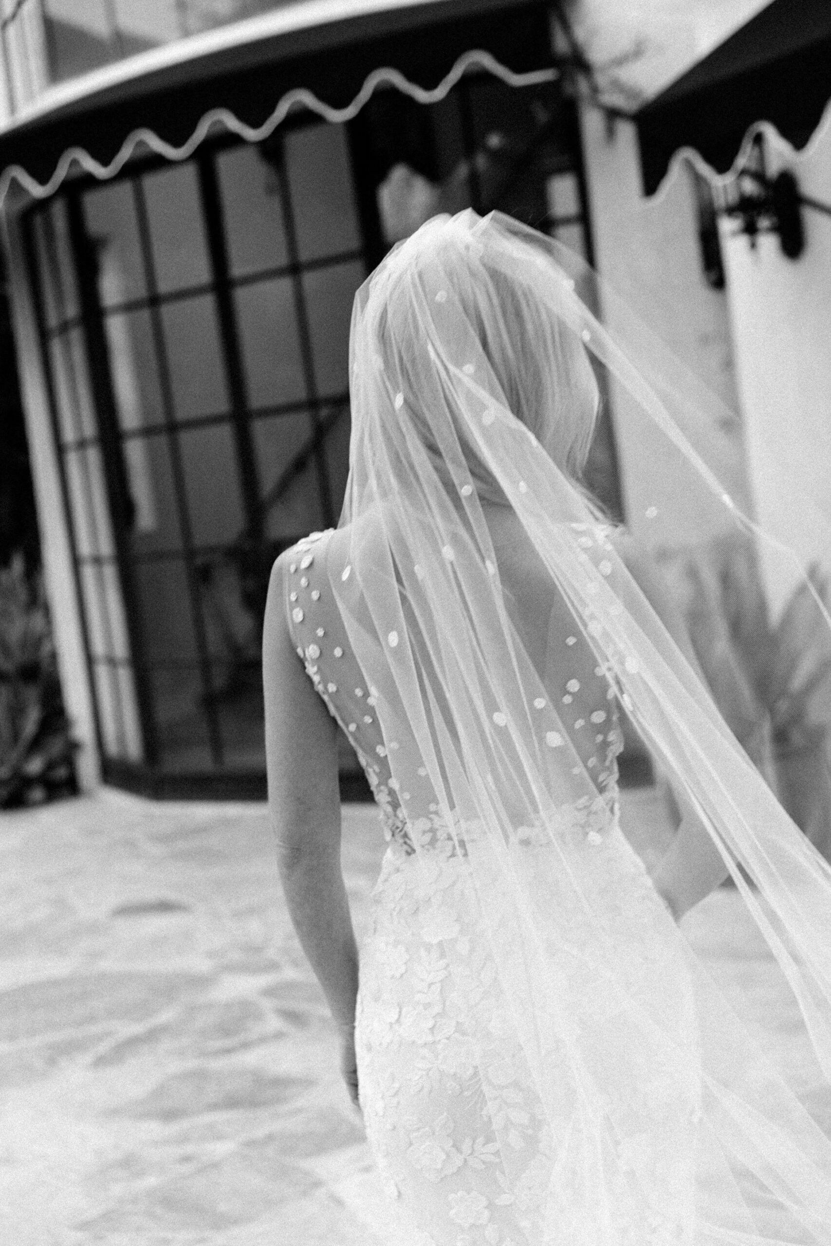 Ashley Poyer wearing Verona gown and matching veil