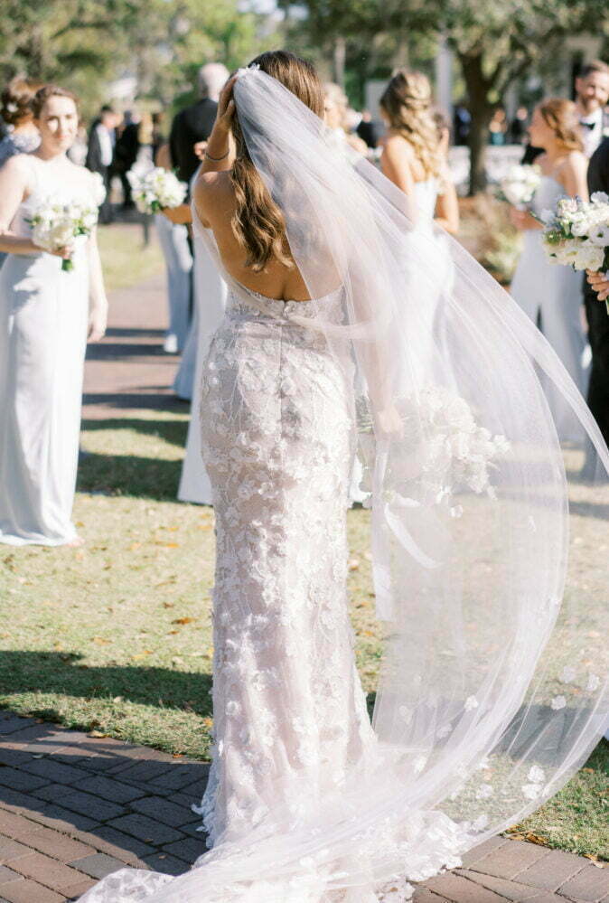 Kinley Meyer wearing Lulu gown and matching veil