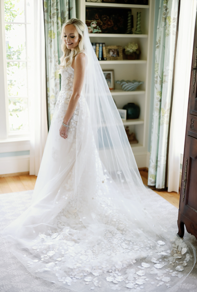 Sarah Jane wearing Julie gown and matching veil