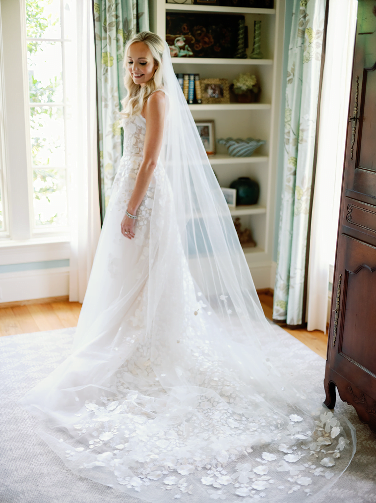 Sarah Jane wearing Julie gown and matching veil