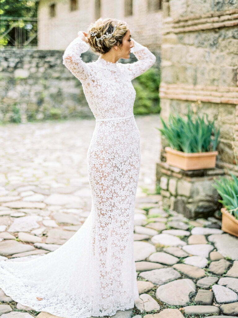 Noutsa wearing Alena gown