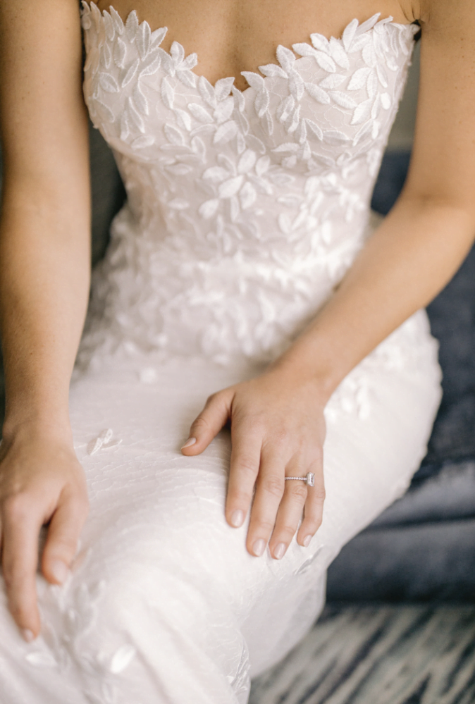 Erica wearing Chaz and matching veil