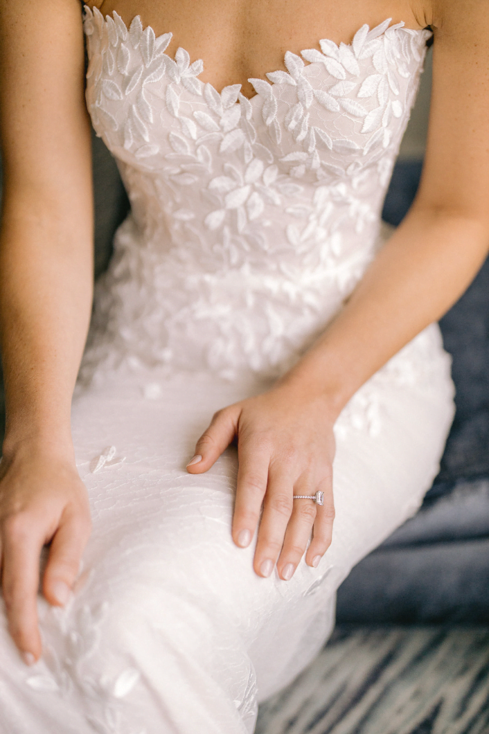 Erica wearing Chaz and matching veil