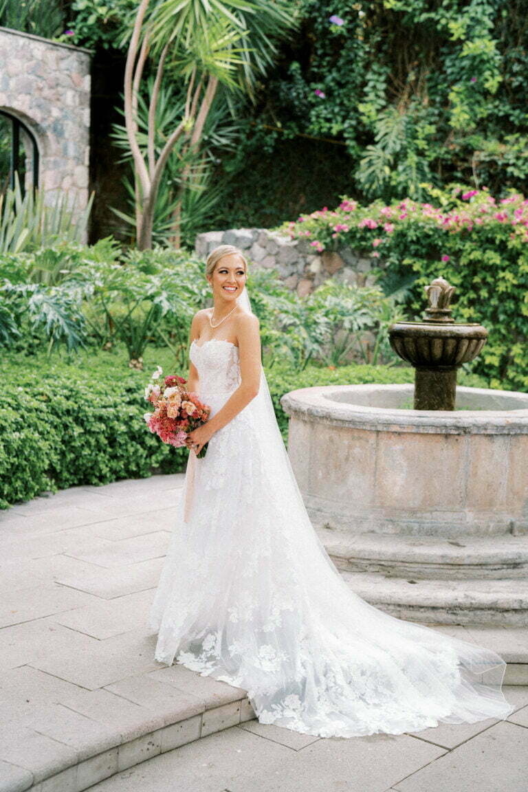 Victoria Gonzalez wearing Messa gown