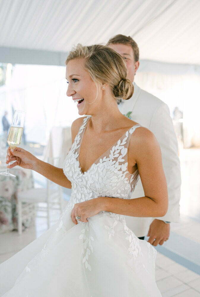 Reeves Wells wearing Elli gown & matching veil