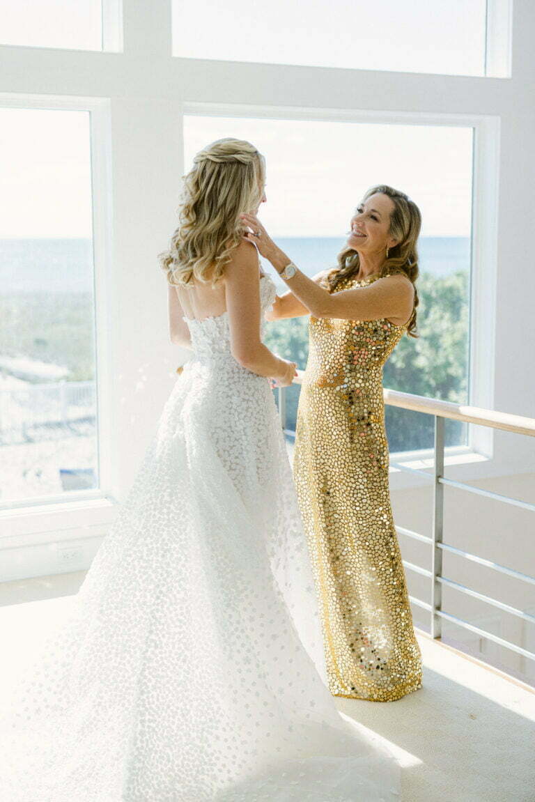 Lily Schmitt wearing Gigi gown