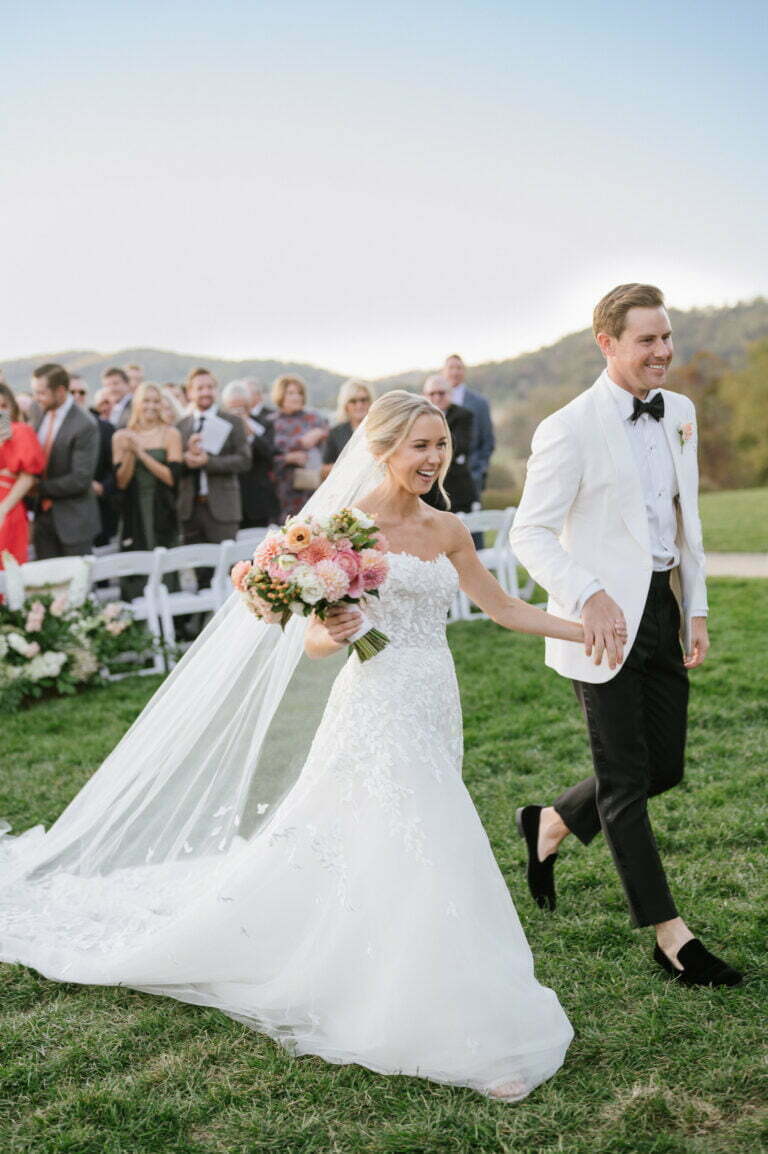 Mary Grace wearing Charla gown and Charla veil
