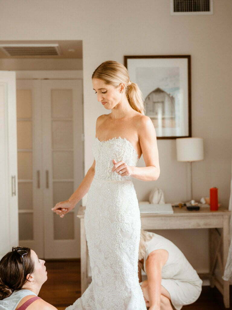 Jess Lifton wearing Brunella gown