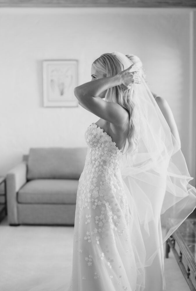 Anne Taylor wearing Karla gown
