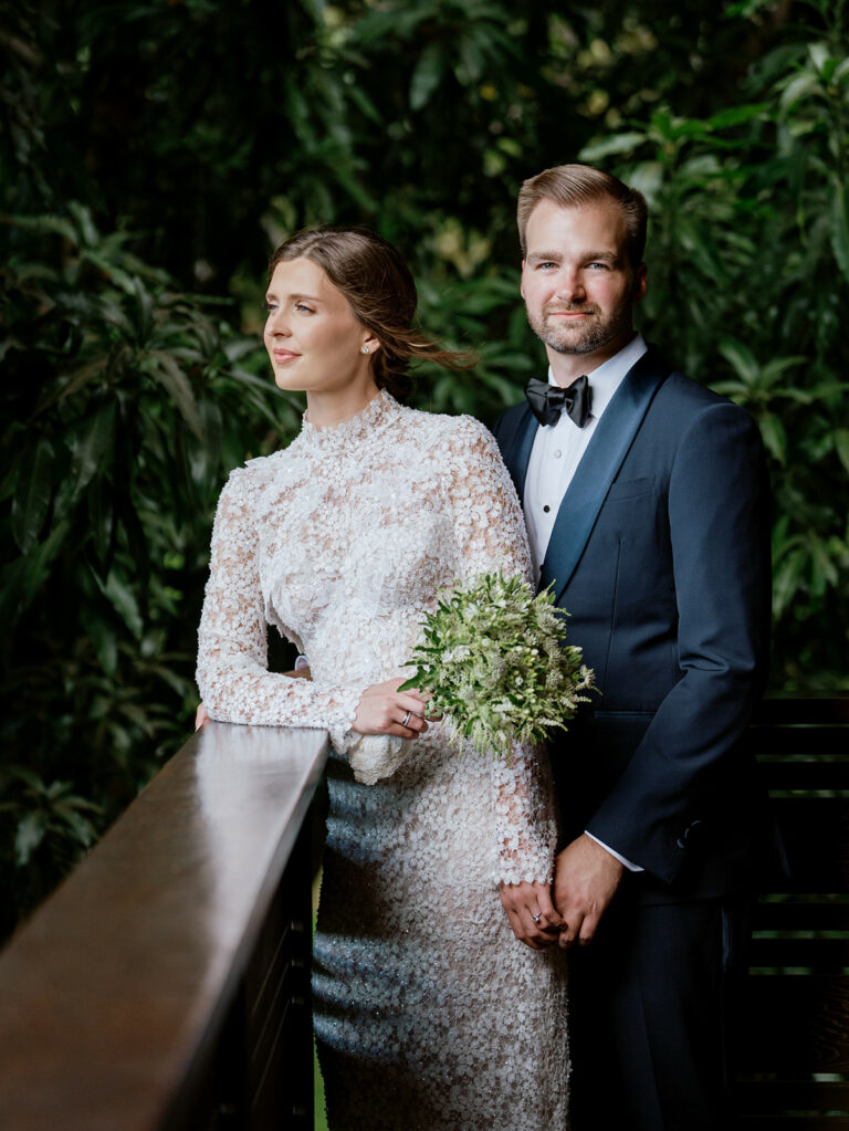 Abby Slovick wearing Alena Gown