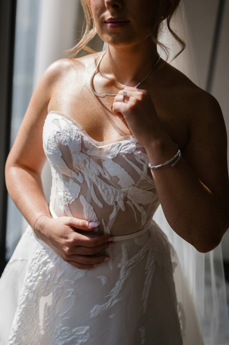 Cassie Guerin in Jordi gown