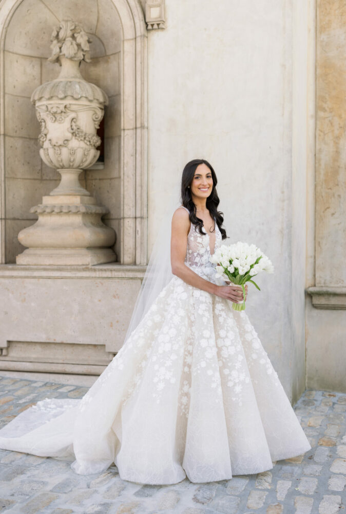 Alison Fisher Kaufman in custom Jolli gown 