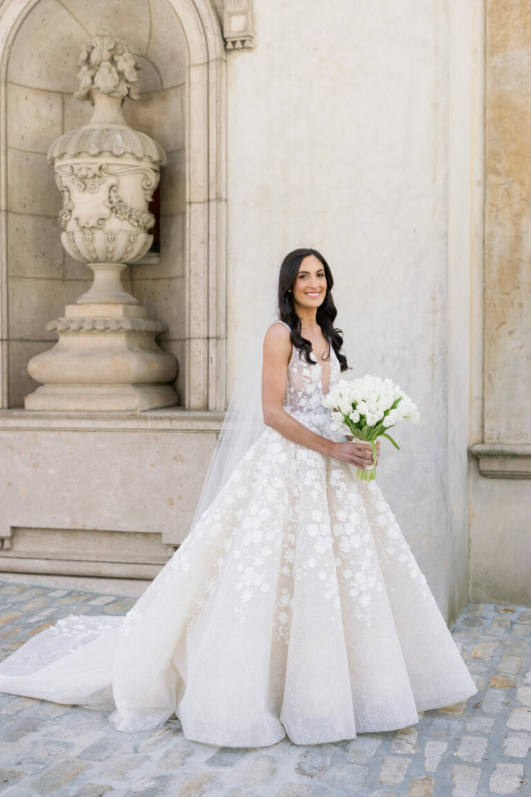 Alison Fisher Kaufman wearing custom Jolli gown