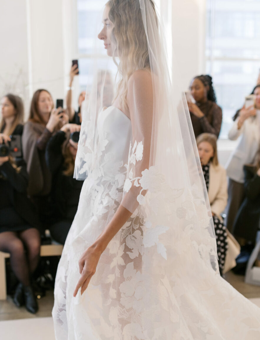 Jase Wedding Gown: Clean Lines Meet Couture Florals from Mira Zwillinger’s Far Beyond Collection