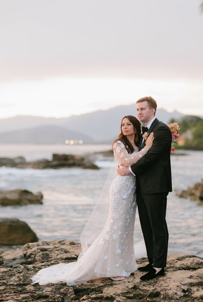 Taylor Welsh Morrisey in Ness gown and matching custom topper