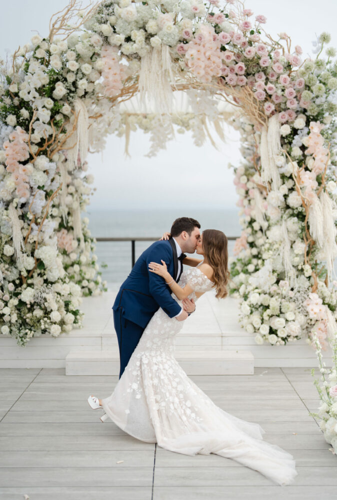 Gabrielle Cohen Licht in Olly gown with matching shrug 