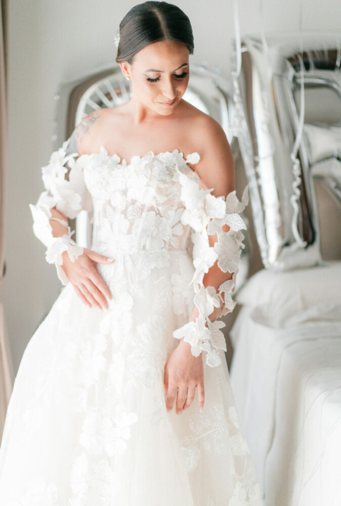 Rita Scala in Sunn gown and 3D armlet