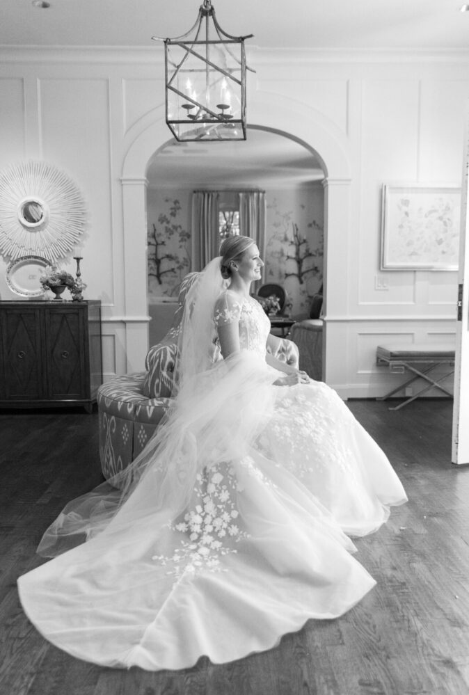 Carolina Adams in Milli gown and custom topper