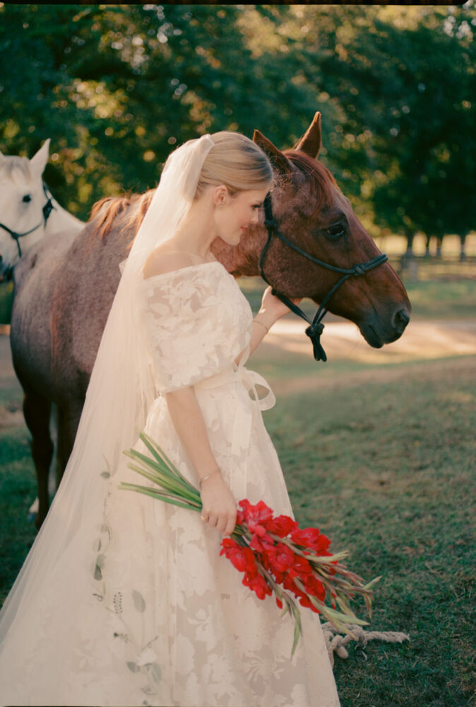 Lynsey Wakeland in Natta and a matching shrug 