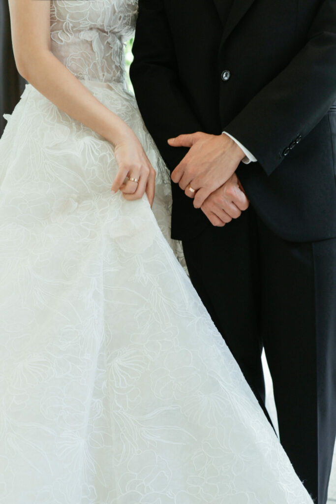 Real Mira Zwillinger bride Tu Nguyen on her wedding day