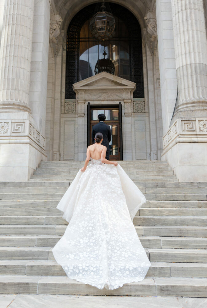 Olivia Benjamin in custom Jolli gown 