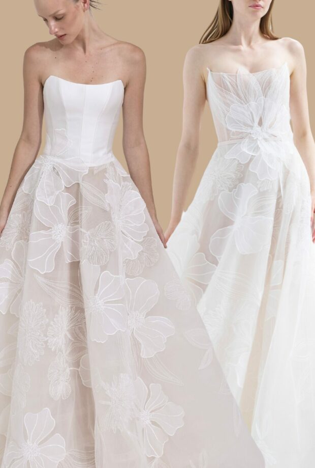 Merry & Mayra: Mira Zwillinger’s Couture Twin Bridal Gowns