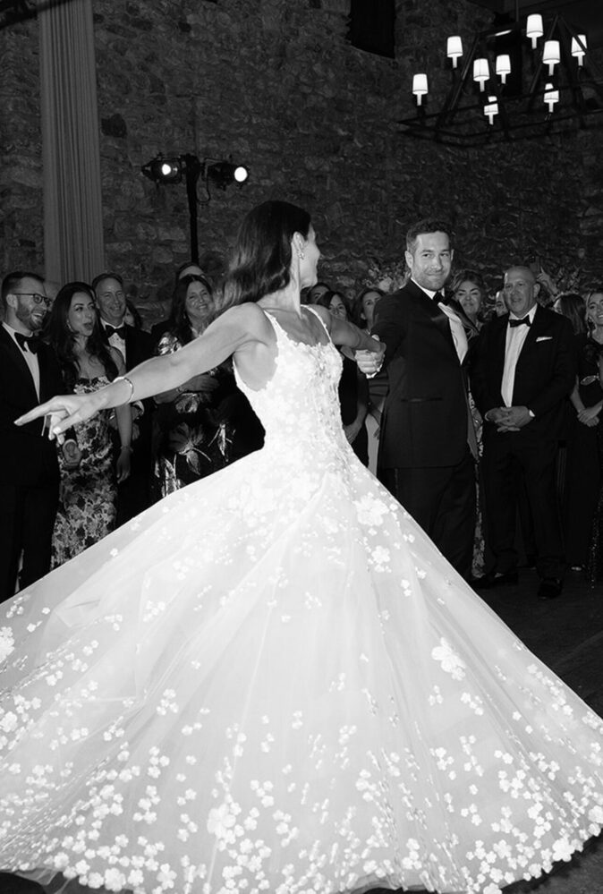 Christina Fusilli with a matching veil