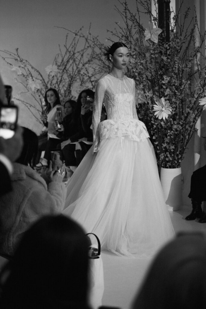 Ena strapless tulle ball gown wedding dress by Mira Zwillinger
