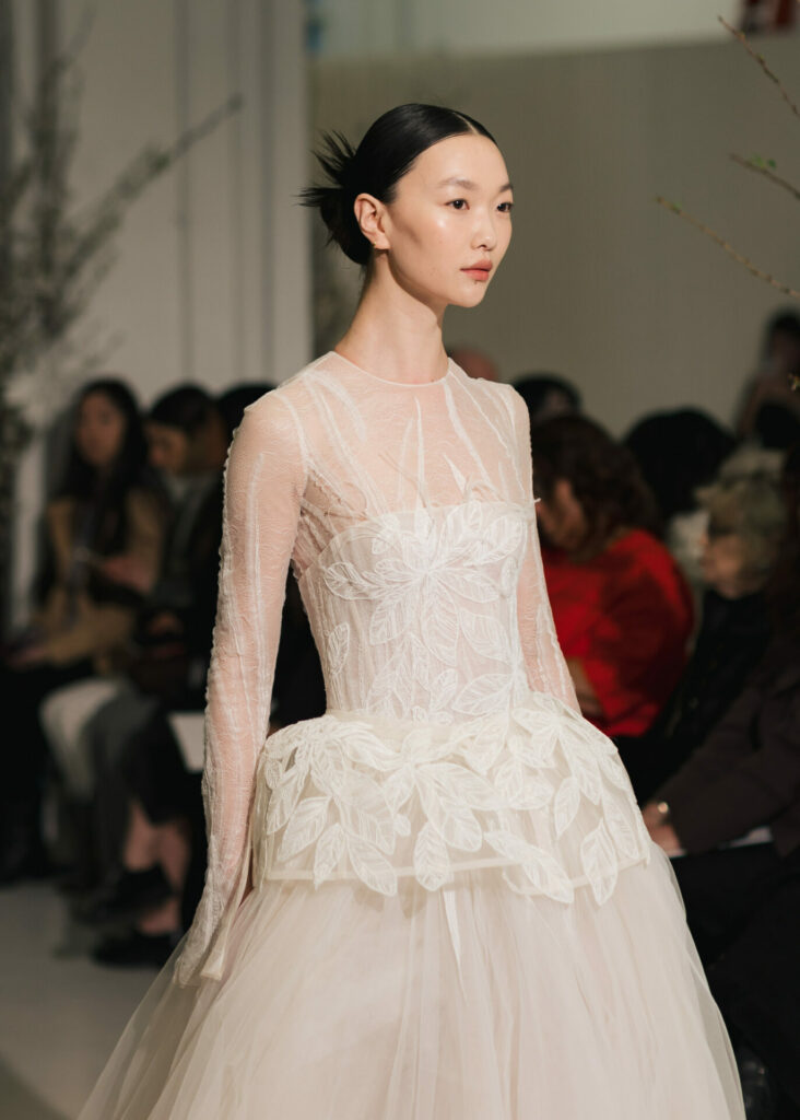 Ena tulle ball gown wedding dress on the runway