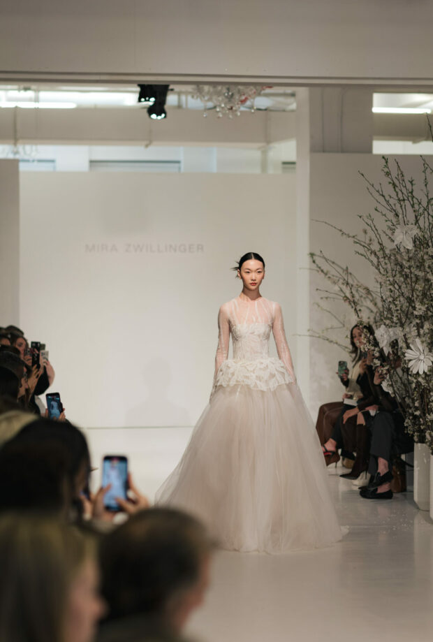 The Ena Gown by Mira Zwillinger: Sculptural Romance Meets Modern Bridal Fashion