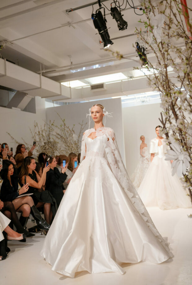Mara Wedding Gown: A Silk Shantung Ball Gown of Sculpted Elegance and Modern Romance