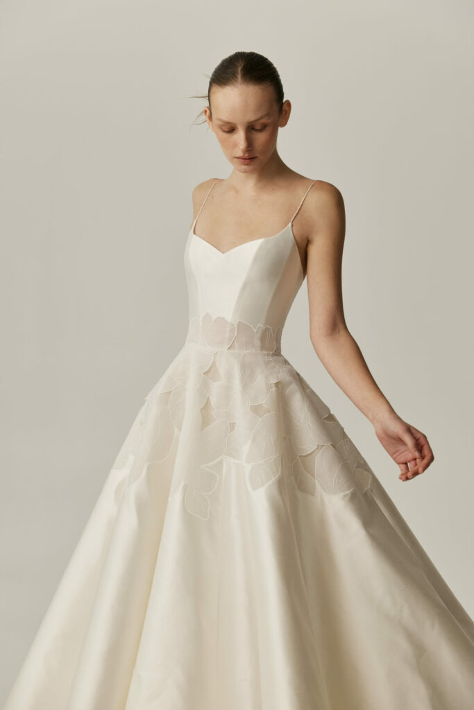 Mara Wedding Gown couture wedding dress by Mira Zwillinger — mara Gown: Where Structure Meets Softness