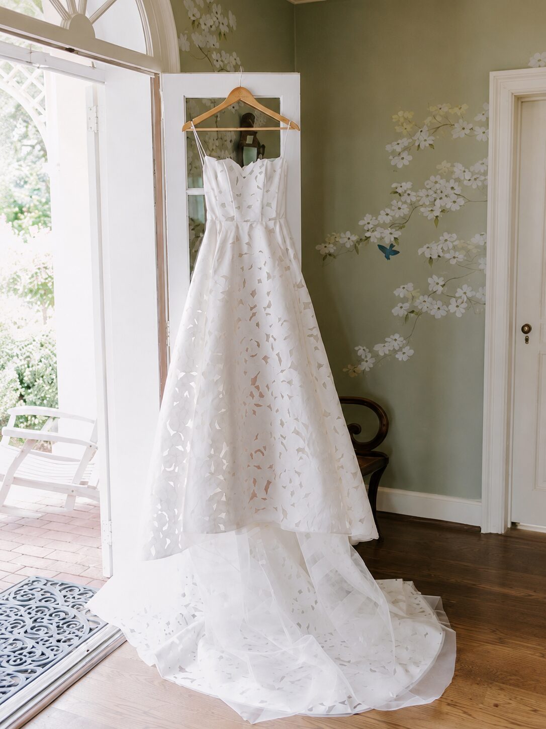Rebecca's Ayla A-line wedding gown by Mira Zwillinger
