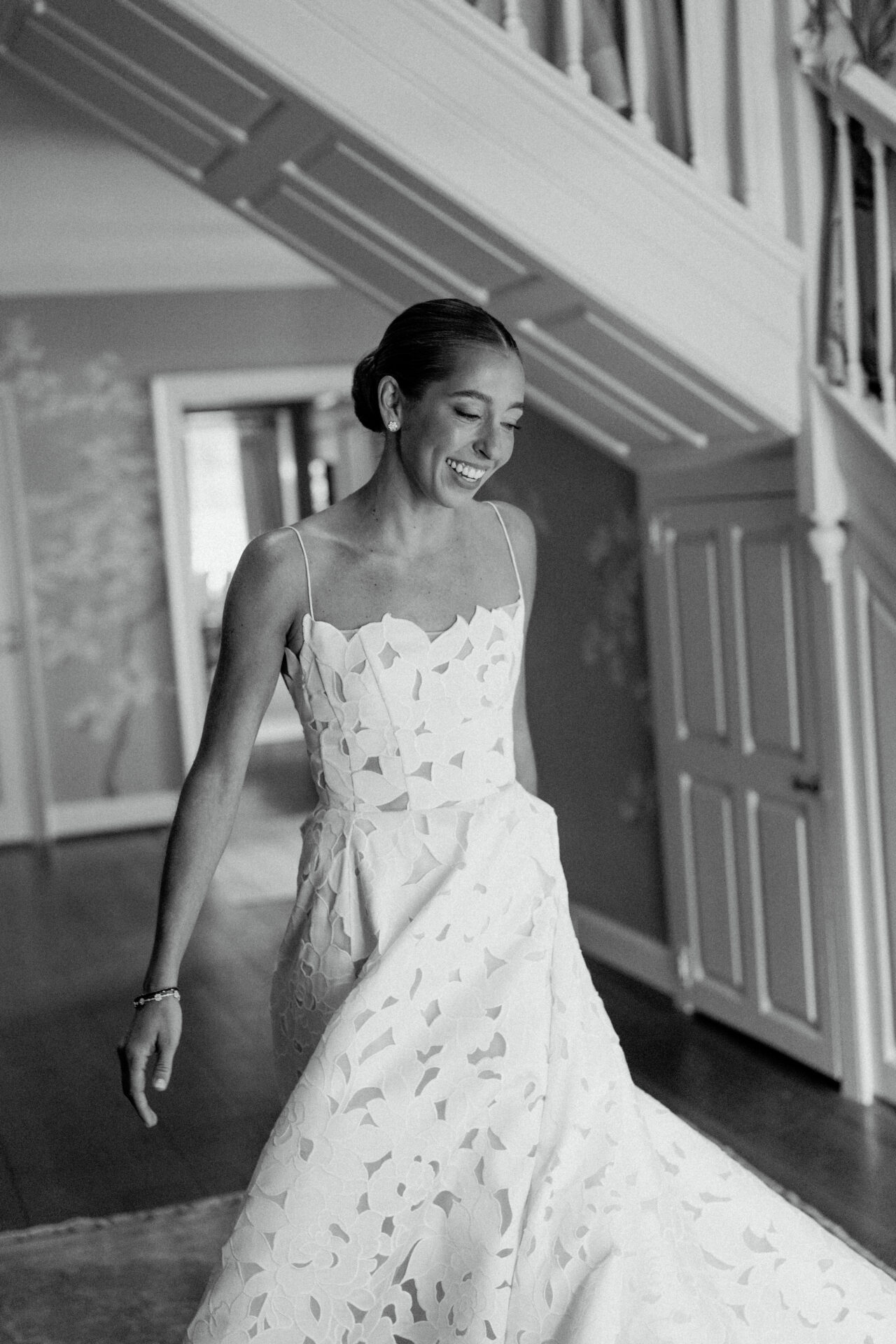 Rebecca in the Ayla wedding gown by Mira Zwillinger