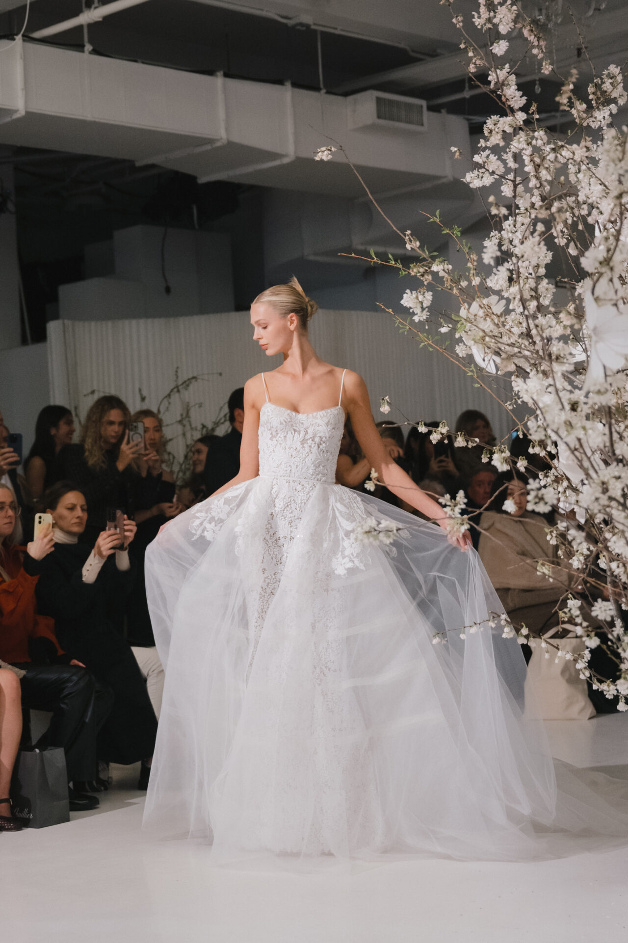 Clea: A Modern Slim Wedding Dress Crafted in Embroidered Guipure Lace
