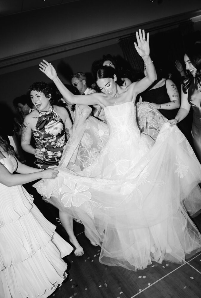 Dani Marx in Mayra gown 