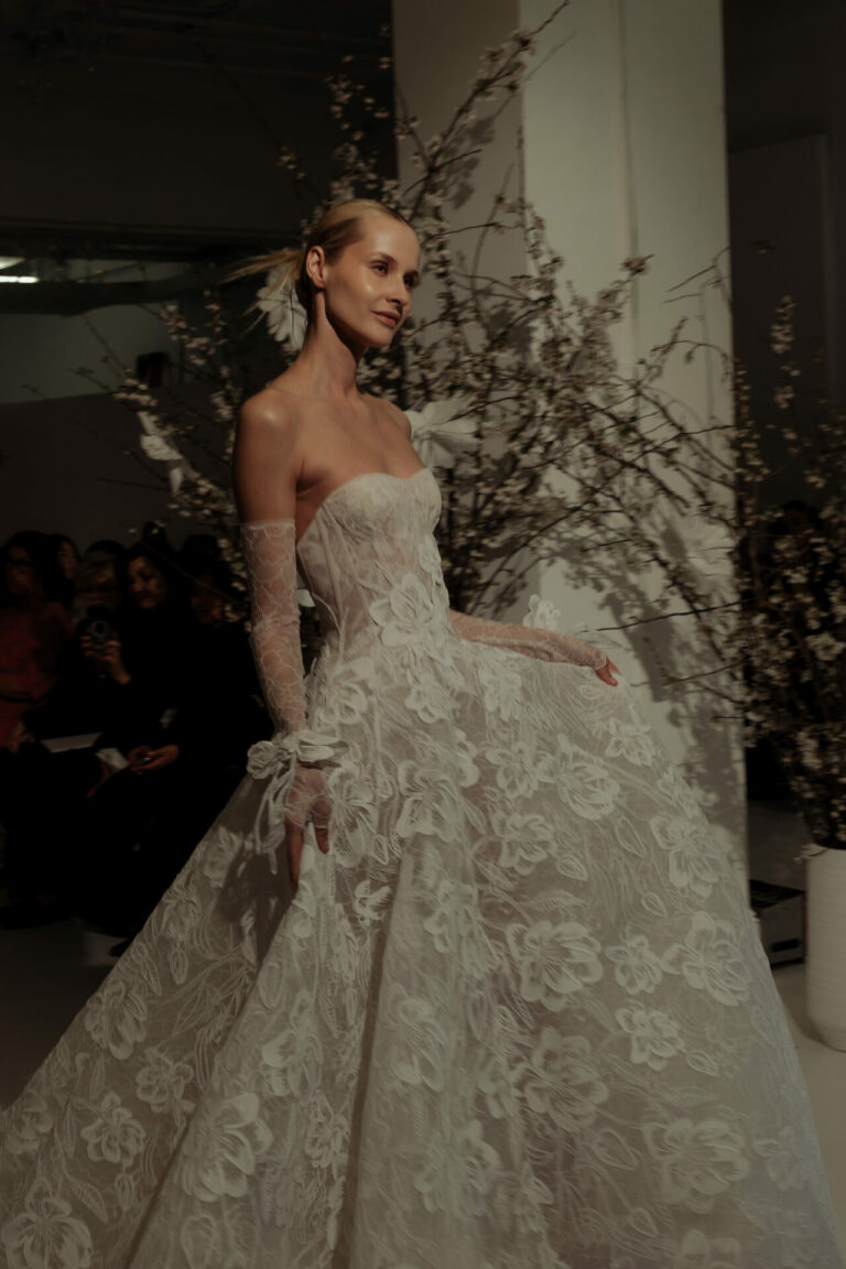 Nera Wedding Dress: A Classic Bridal Ball Gown Elevated by Floral Artistry