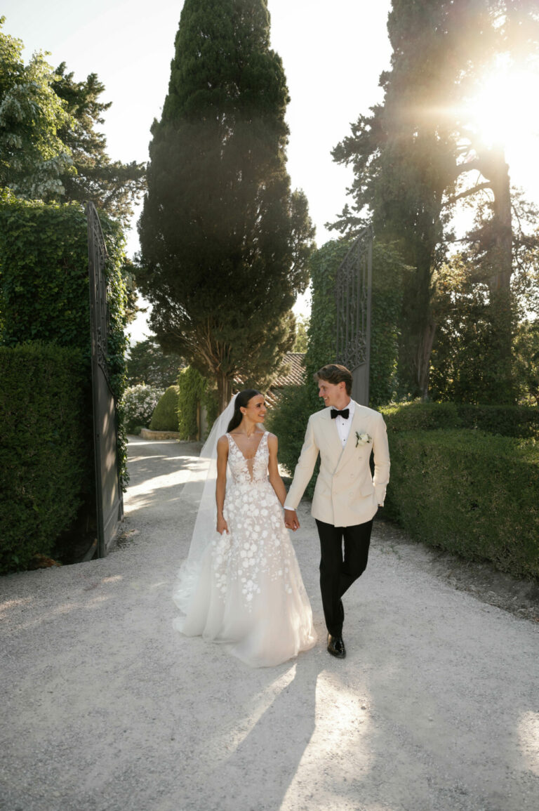 Emma Hothersall in Milli gown with a custom V-neckline